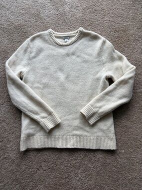 L.L. Bean Women's Wool Crewneck Sweater - Cream